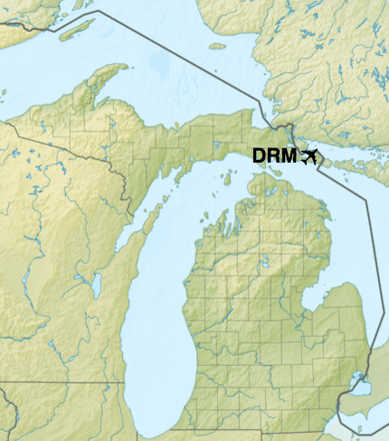 Drummond Island Airport MI Map